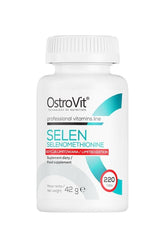 OstroVit Selenium 220 Tablets, essential mineral supplement for immune health and cell protection.