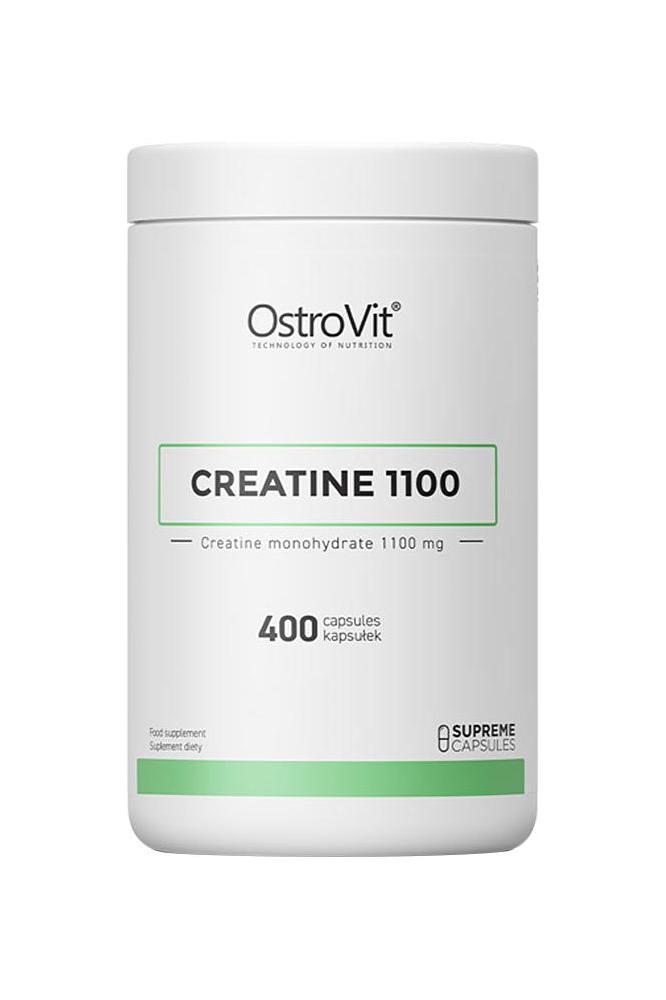 OstroVit Supreme Capsules Creatine 1100 mg, 400 capsules packaging for strength and endurance enhancement.