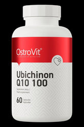 OstroVit Ubichinon Q10 100 mg dietary supplement bottle with 60 capsules.