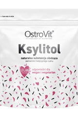 OstroVit Xylitol 1000g packaging, a natural sugar substitute suitable for vegans and vegetarians.