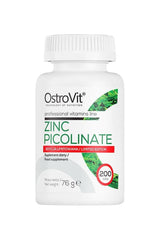 OstroVit Zinc Picolinate LIMITED EDITION 200 tablets for immune support and cognitive function.