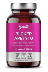 Panaseus Appetite Blocker supplement bottle with 50 capsules for appetite control and weight management.
