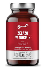 Panaseus Iron Supplement with 50 Capsules for Healthy Iron Levels and Immunity Support