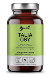 Panaseus Wasp Waist supplement bottle containing 50 capsules, designed for weight loss and digestive health.