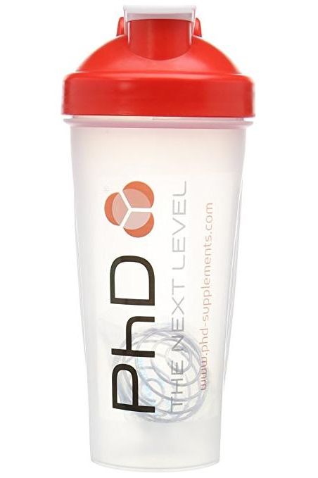 PhD - Mixball Shaker, Clear and Red Lid - 600 ml. - Nutri.se