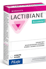 Pileje Lactibiane Buccodental probiotic supplement for oral health, 30 tablets, supports healthy bacteria flora