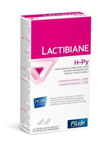 Pileje Lactibiane H-Py supplement box with 42 capsules for gut health and Helicobacter pylori support.