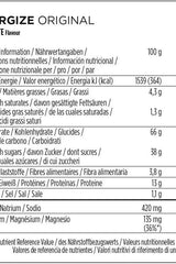 Nutritional information for Powerbar Energize Bar, highlighting energy, carbs, sodium, and magnesium content.