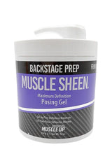 Pro Tan Muscle Sheen Maximum Definition Posing Gel container for enhanced muscle definition and shine under bright lights.