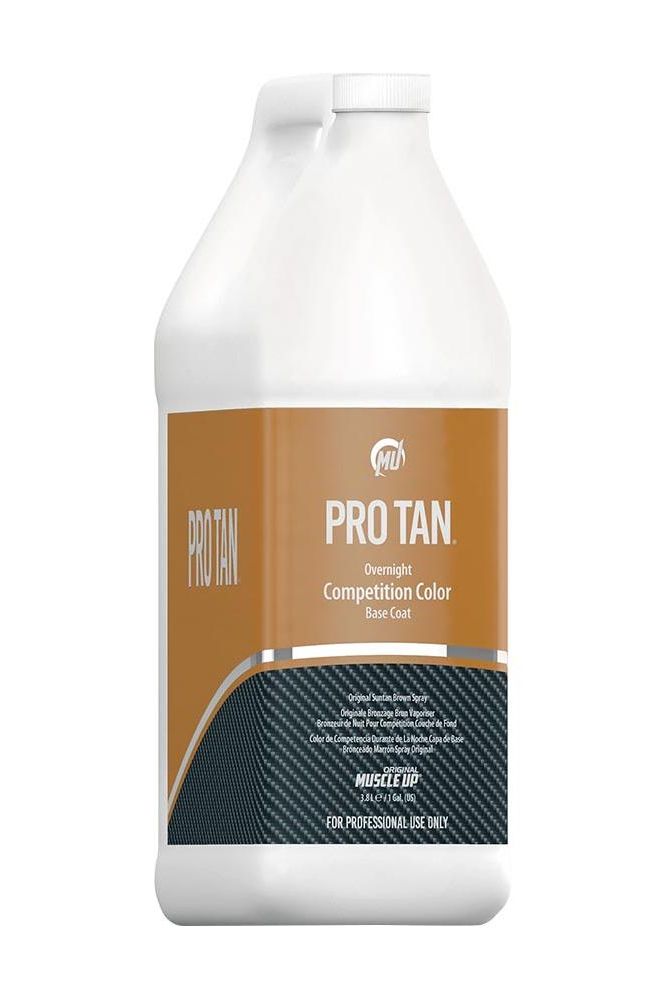 Pro Tan Overnight Competition Color 3.8L bottle for even, streak-free airbrush tanning. Pro Tan Overnight Competition Color 3.8L bottle for even, streak-free airbrush tanning.