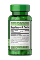 Puritan's Pride Aloe Vera 470mg dietary supplement bottle with capsules and nutrition label.