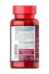Puritan's Pride Apple Cider Vinegar Tablets bottle with nutritional information, 90 tablets for health and fitness support.