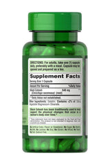 Puritan's Pride Black Cohosh 540 mg dietary supplement bottle for menopausal health support