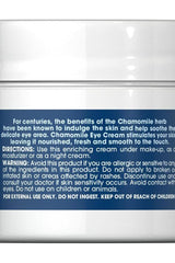 Chamomile eye cream jar with soothing benefits for the delicate eye area, nourishing and reducing puffiness.