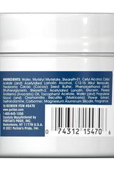 Ingredient list for Puritan's Pride Chamomile Soothing Eye Cream, showcasing key components like chamomile and cocoa butter.