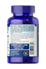 Back label of Puritan's Pride Double Strength Glucosamine, Chondroitin & MSM Joint Soother supplement bottle.