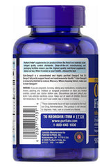 Puritan's Pride Double Strength Omega-3 Fish Oil softgel bottle label showing nutritional information.