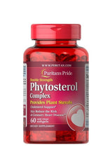 Puritan's Pride Double Strength Phytosterol Complex 2000 mg, 60 softgels for cholesterol support and heart health.