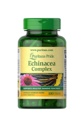 Puritan's Pride Echinacea Complex 100 capsules bottle supporting healthy immune function.