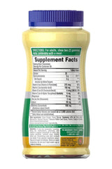 Puritan's Pride Elderberry Gummies label showing supplement facts and dosage instructions.