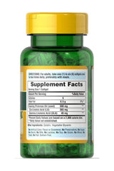 Puritan's Pride Evening Primrose Oil 500 mg softgel bottle with supplement facts label