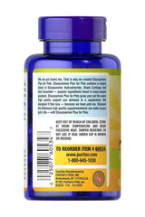 Puritan's Pride Glucosamine Plus for Pets, supplement bottle label showing ingredients and dosage information.