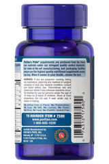 Puritan's Pride Hair, Skin & Nails Formula 60 Caplets supplement bottle with detailed label and reorder information.