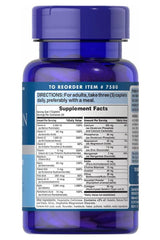 Puritan's Pride Hair, Skin & Nails Formula supplement facts label on bottle.
