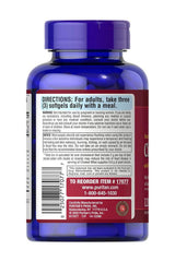 Puritan's Pride Cholest Wise softgels bottle with usage instructions and nutritional information.