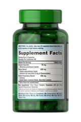 Puritan's Pride Herbal Laxative 100 Capsules bottle displaying supplement facts for natural cleansing and regularity.