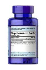 Puritan's Pride Inositol 1000 mg supplement bottle with facts label and dosage instructions.
