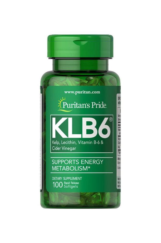 Puritan's Pride KLB6 Kelp Complex - 100 softgels for energy metabolism support and a healthy thyroid.