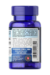 Puritan's Pride L-CARNITINE 500 MG supplement bottle for fat metabolism support and antioxidants.