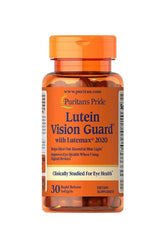 Puritan's Pride Lutein Vision Guard with Lutemax® 2020, 30 softgels for eye health support and blue light filtering.