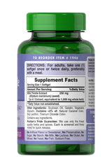 Puritan's Pride Milk Thistle 4:1 Extract 1000 mg supplement bottle with dosage instructions and supplement facts on label.