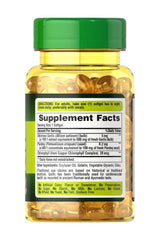Puritan's Pride Odorless Garlic & Parsley softgels in a green bottle with supplement facts label