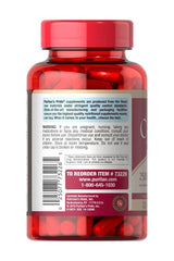 Puritan's Pride One A Day Cranberry 120 caplet supplement bottle with safety information and dosage warning.