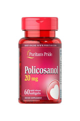 Puritan's Pride Policosanol 20 mg 60 softgels dietary supplement for general health support
