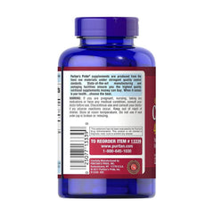 Puritan's Pride Q-Sorb Co Q-10 400 mg supplement bottle back label and dosage instructions.