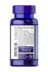 Puritan's Pride Stress Vitamin B-Complex capsule bottle with vitamin C-500 details on the label.