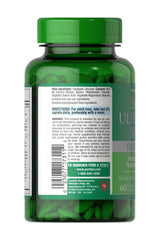 Puritan's Pride Ultra Man 50 Plus multivitamin bottle with green cap, containing 60 capsules for men's health.