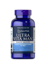 Puritan's Pride Ultra Vita Man Time Release, premium multivitamin for men's health, 180 caplets.