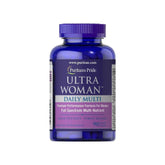 Puritan's Pride Ultra Woman Daily Multi Timed Release, 90 caplet bottle, vitamins tailored for women's health.
