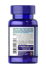 Puritan's Pride Vitamin B-12 500 mcg bottle with supplement information and barcode on the label.