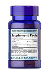 Puritan's Pride Vitamin B-12 5000 mcg sublingual microlozenges supplement facts label.