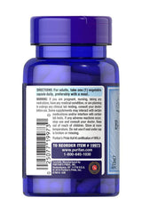 Puritan's Pride Vitamin B-50 Complex 50 mg veg capsules bottle with directions and caution labels.