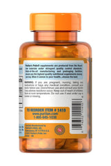 Puritan's Pride Vitamin C-1000 with bioflavonoids supplement bottle, 100 capsules, back label showing details.