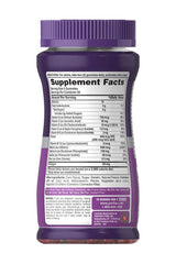 Puritan's Pride Women Multi Collagen gummies supplement facts label showing ingredients and nutrition information.