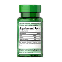 Puritan's Pride Zinc Picolinate 25 mg caplet supplement facts bottle, highlighting nutrients and serving size.