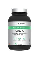 Qnt Men's Multivitamins bottle with 60 caps, featuring vitamins and minerals for energy, immunity, and vitality.